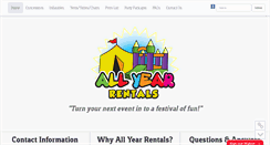 Desktop Screenshot of allyearrentals.com